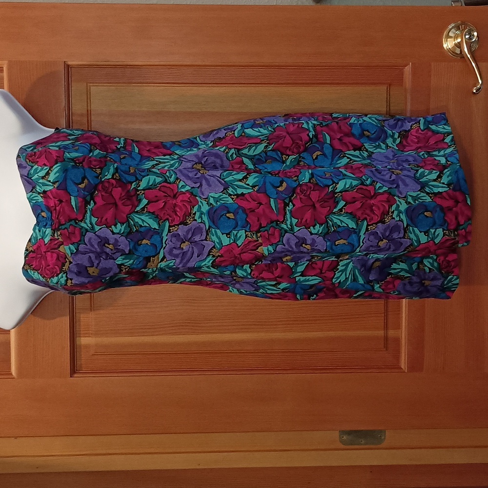 Strapless, jewel toned dress. EUC